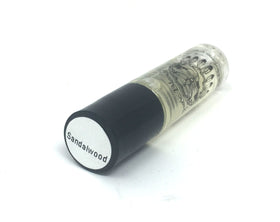 Closeup on Sandalwood notes in Auric Blends Roll-On