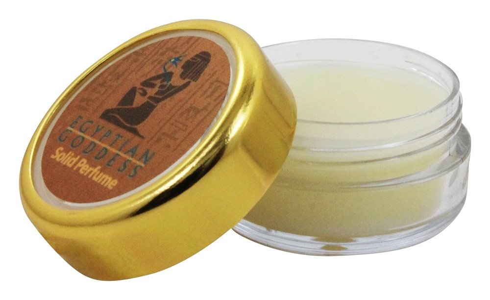 Auric Blends Egyptian Goddess perfume close-up highlights warm musk and delicate florals.