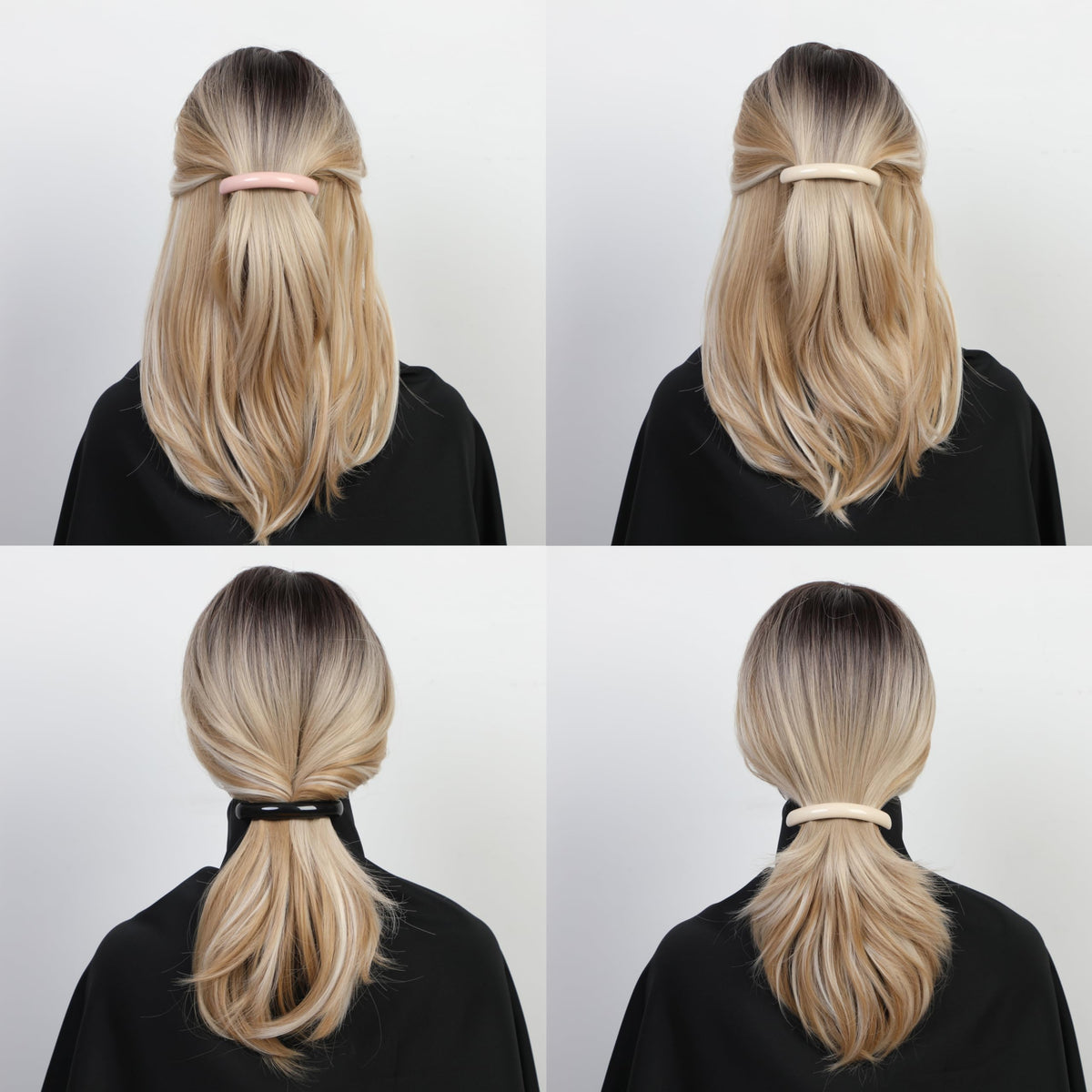 Aurora Pin tortoise-shell clip black adds bold, chic accents to evening hairstyles.