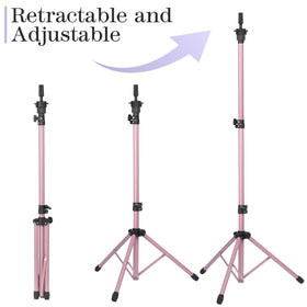 Auroras wig stand 360-degree rotation supports versatile positioning in demonstrations.