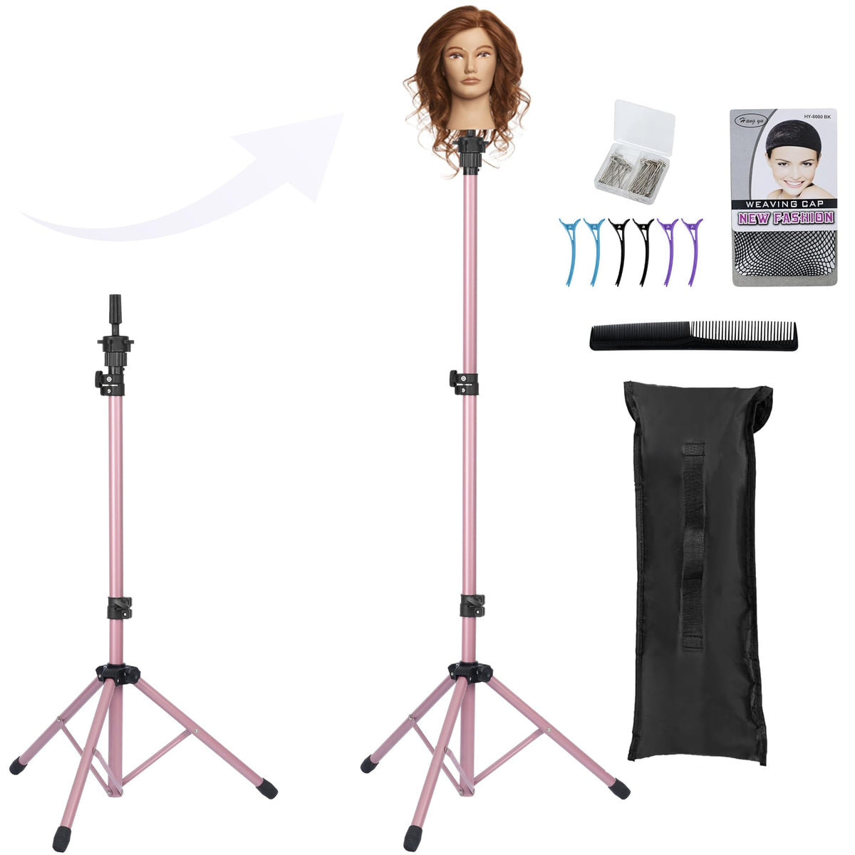 Auroras wig stand sturdy rotation during training supports confident demonstrations.