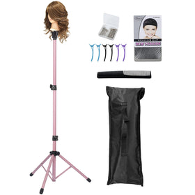 Auroras wig stand tripod assembly for easy setup during styling sessions.