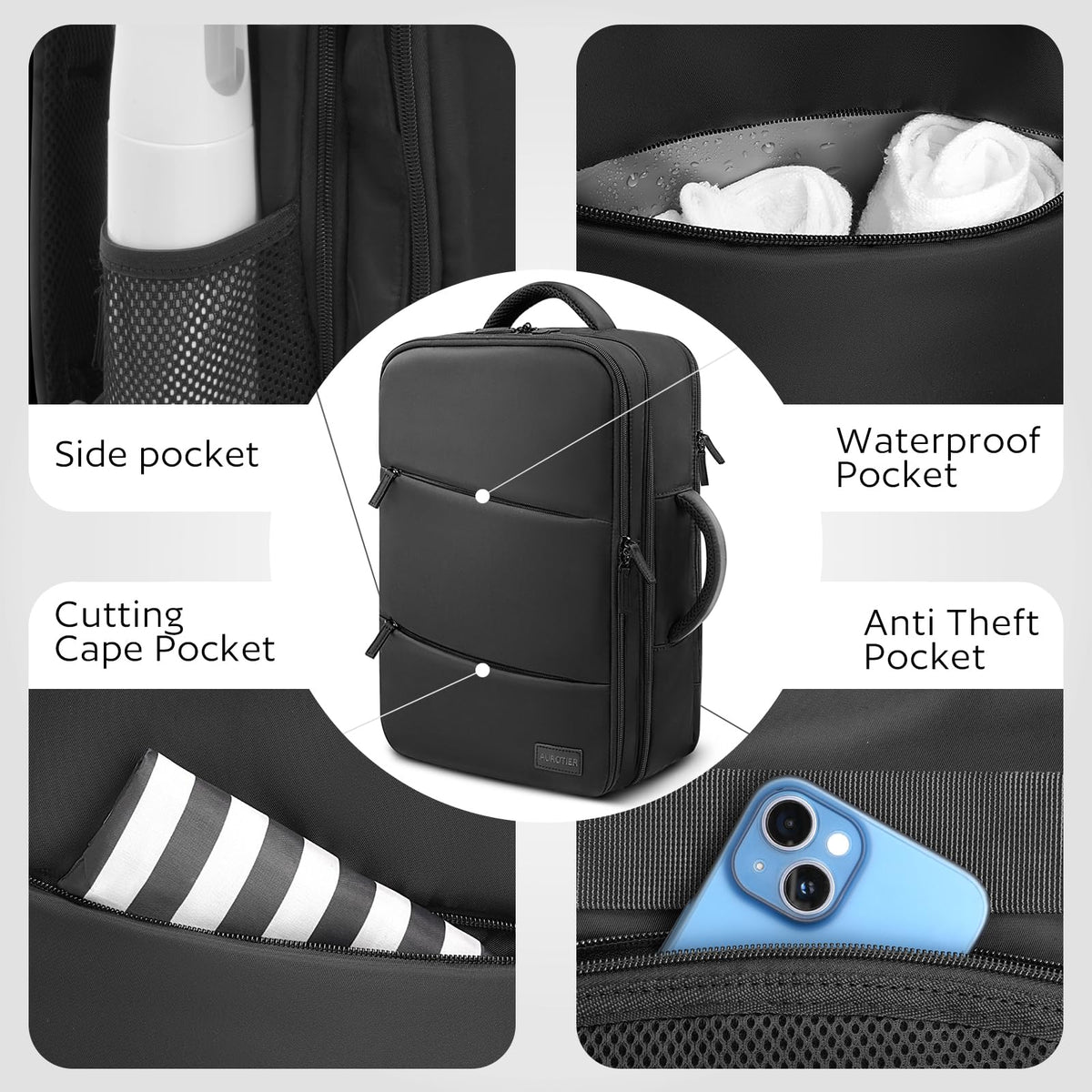 AUROTIER barber bag adjustable strap offers a comfortable, secure fit