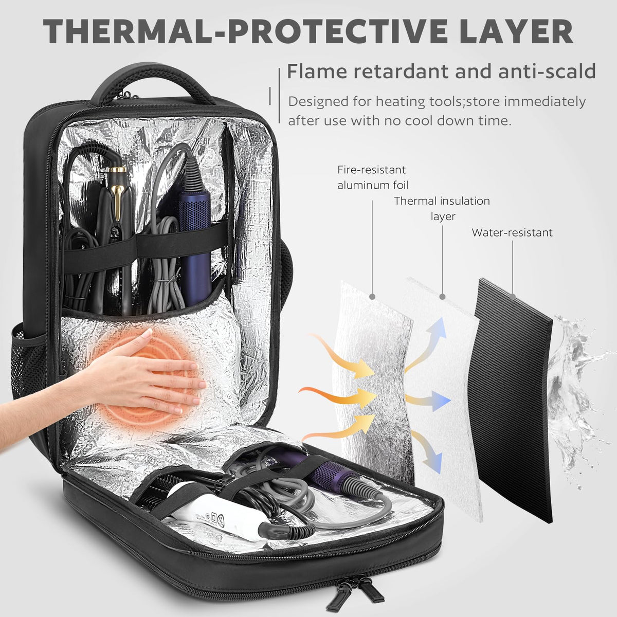 AUROTIER barber bag compartment design keeps tools organized for quick access