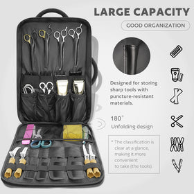 AUROTIER barber bag with smart capacity holds clippers, scissors, and accessories neatly