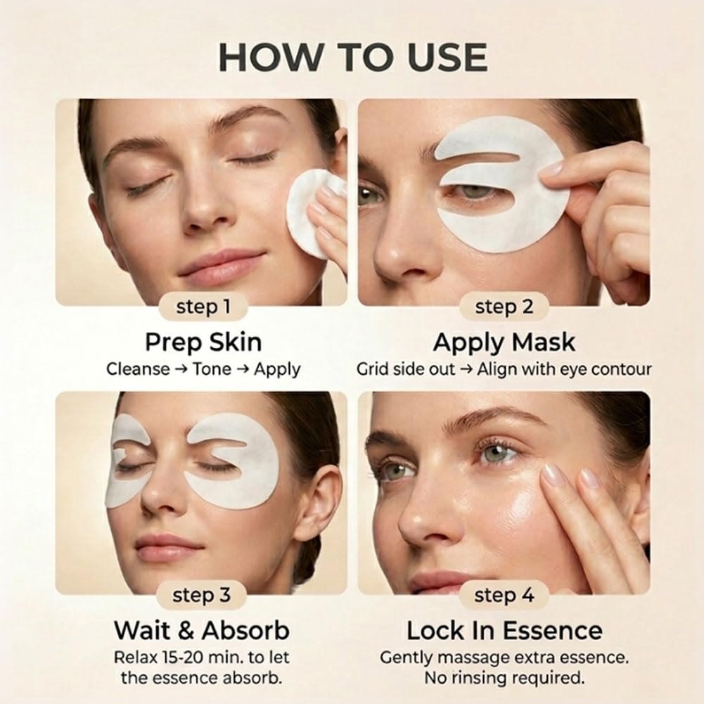 Aurova Beauty Eye Mask soft texture suitable for sensitive skin.