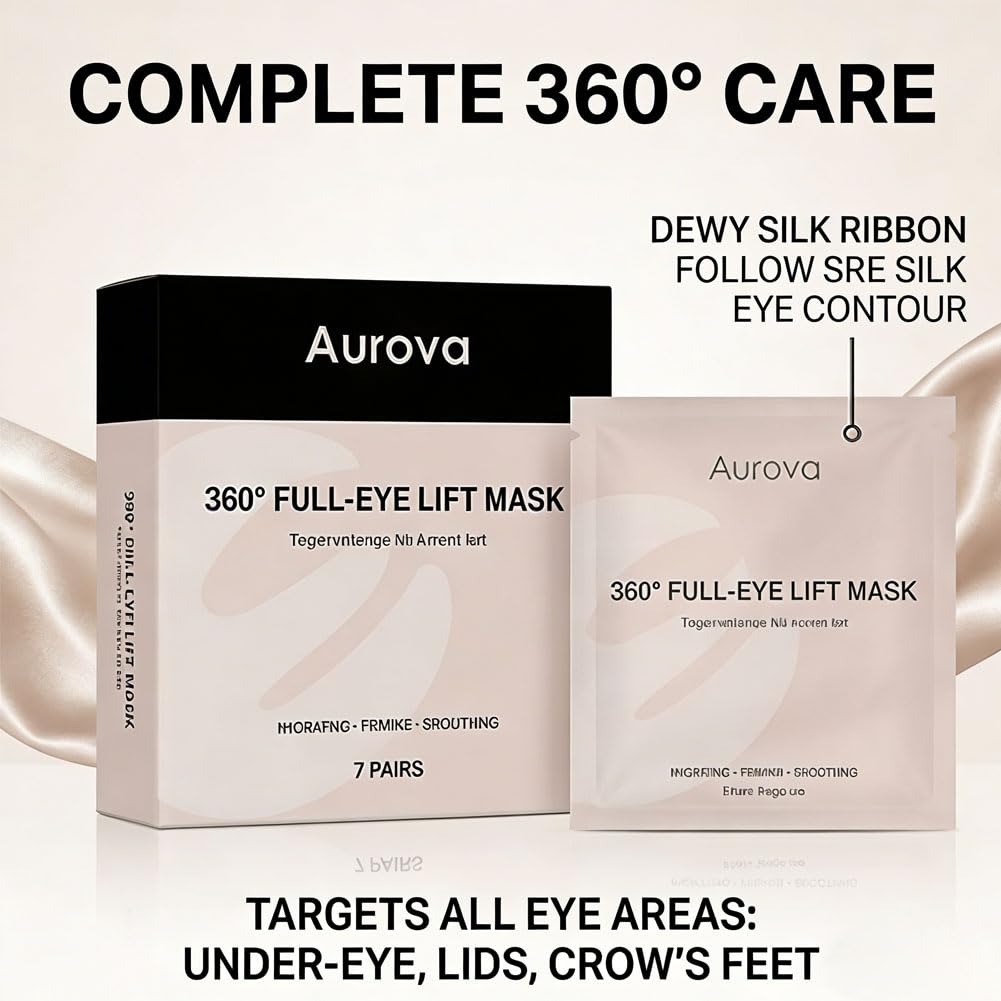 Aurova Beauty Eye Mask with vitamin C for a brighter-looking eye area.