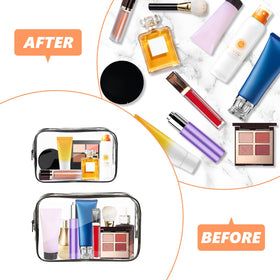 AURUZA Clear Bag in luggage aids fast inspection during travel.