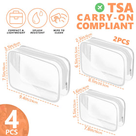 AURUZA travel toiletry bag transparent, keeps essentials in one easy-to-find pouch.