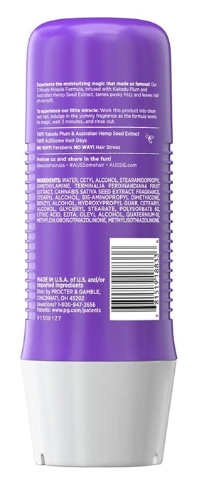 Aussie 3 Minute Miracle Waves packaging shown with 236ml bottle for conditioning.