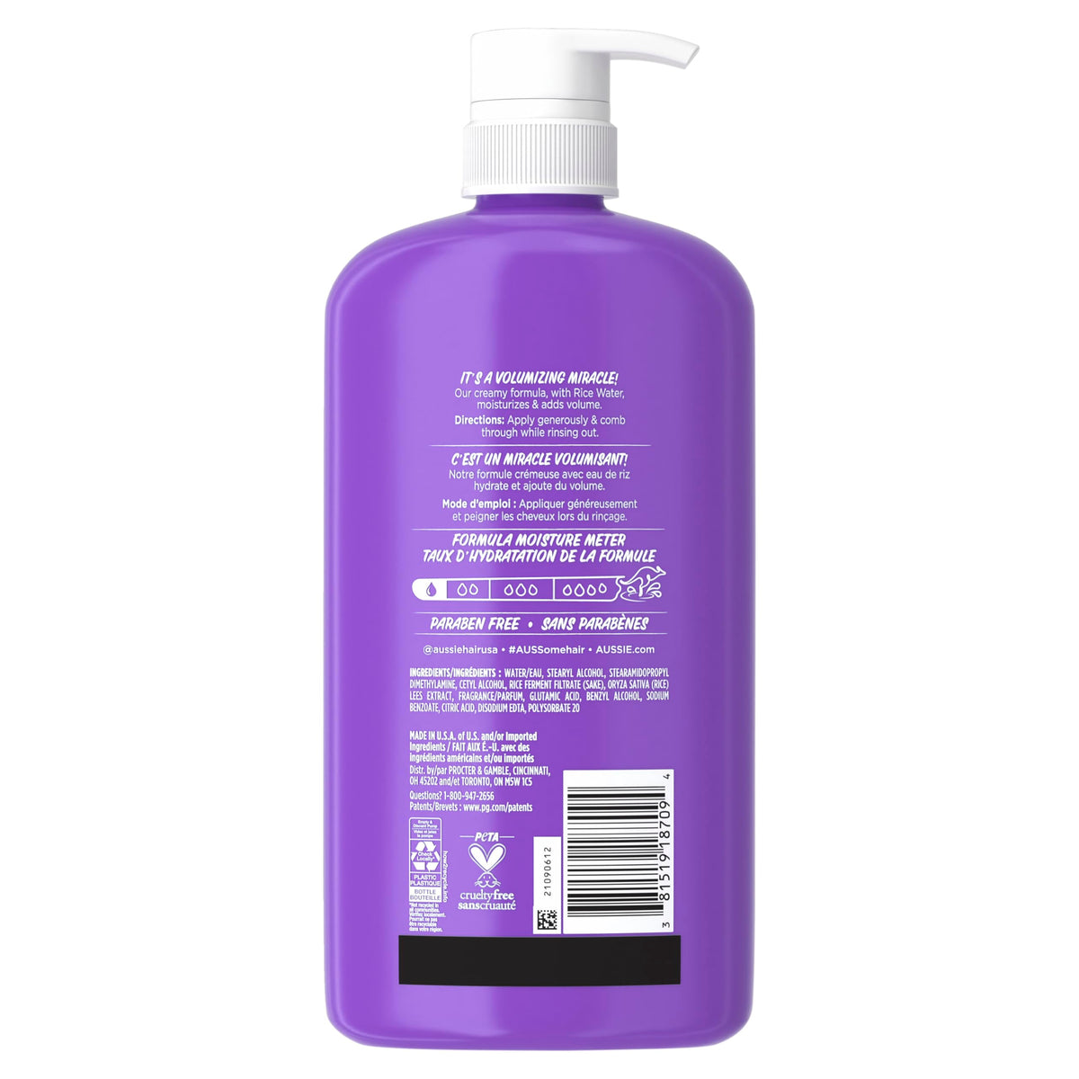 Aussie Miracle Volume Conditioner in a shower scene ready for daily use.