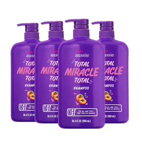Aussie Total Miracle Shampoo bottle front view for easy daily cleansing