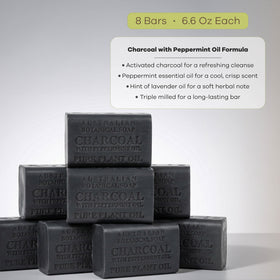 Australian Botanical African Black Soap shea butter-rich lather nourishes skin.