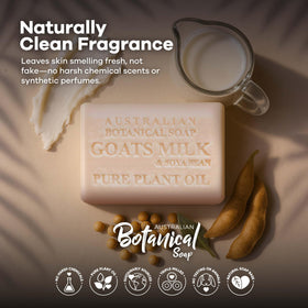Australian Botanical Goat Milk Soap no sulfates delivers gentle cleansing