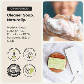 Australian Botanical Soap Activated Charcoal with Peppermint Oil bar purifies and revives the skin.