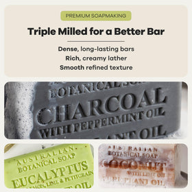 Australian Botanical Soap Coconut with Lime Oil bar offers a bright, cleansing lather.