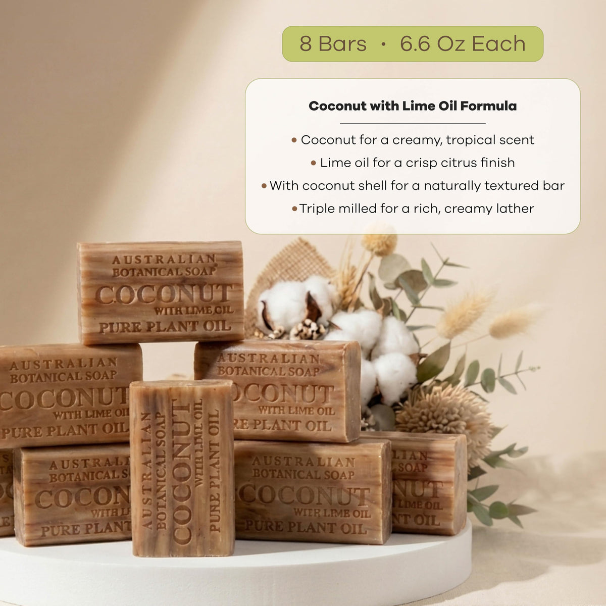 Australian Botanical Soap organic-shea-butter: nourishes skin with gentle moisture.