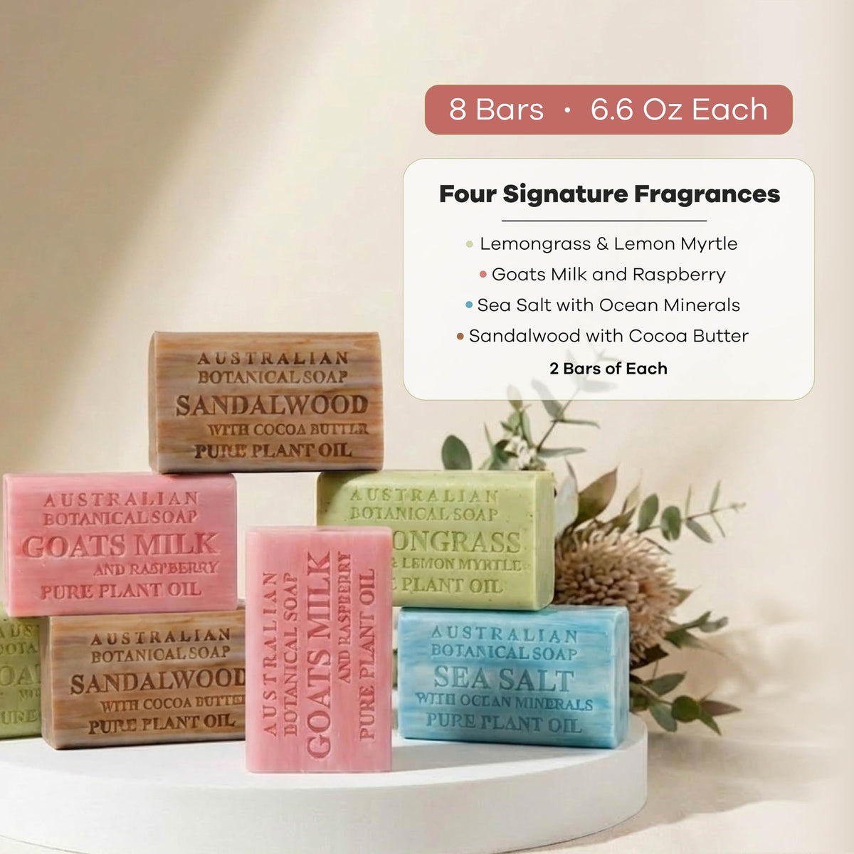 Australian Botanical Soap sea salt ocean minerals bar for refreshing showers