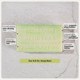 Australian Botanical Soap bar in a shower setup for everyday use.