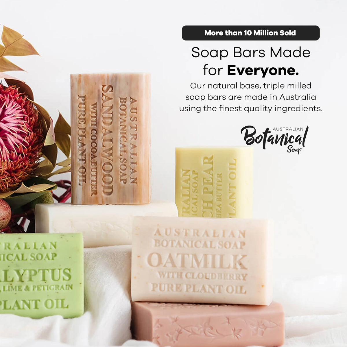 Australian Botanical Soap ideal for daily shower or bath routines