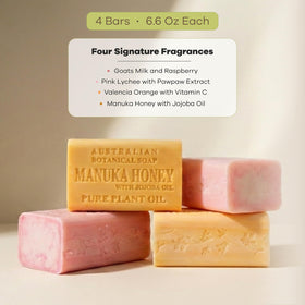 Australian Botanical Soap Pink Lychee Pawpaw bar for gentle cleansing