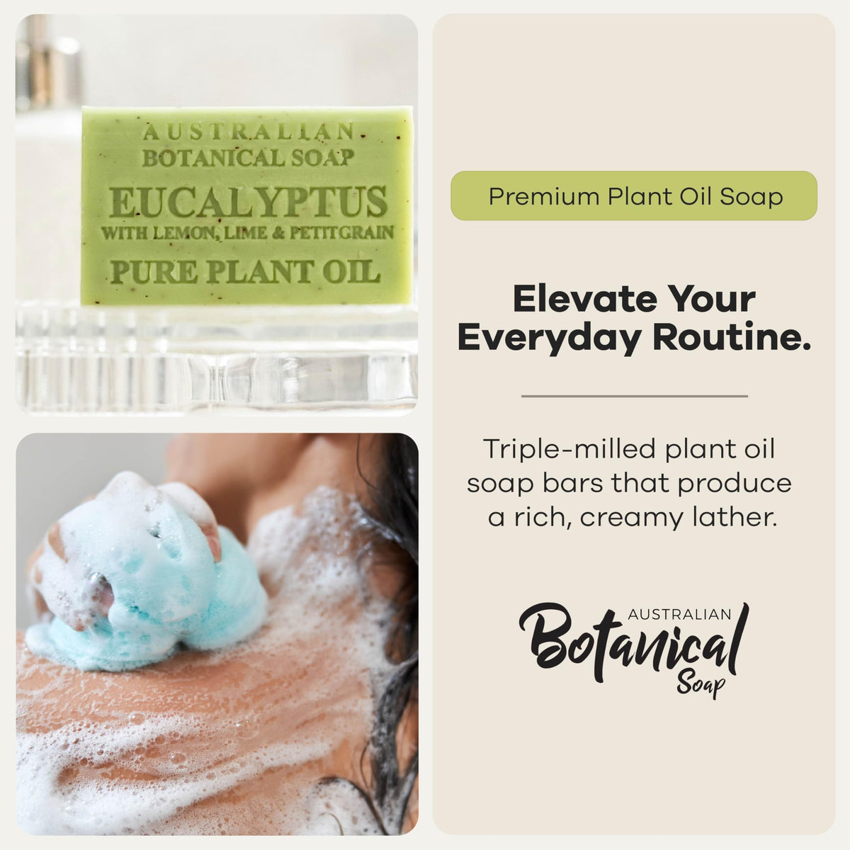 Australian Botanical Soap triple-milled-bar-closeup reveals durable texture for long-lasting washes