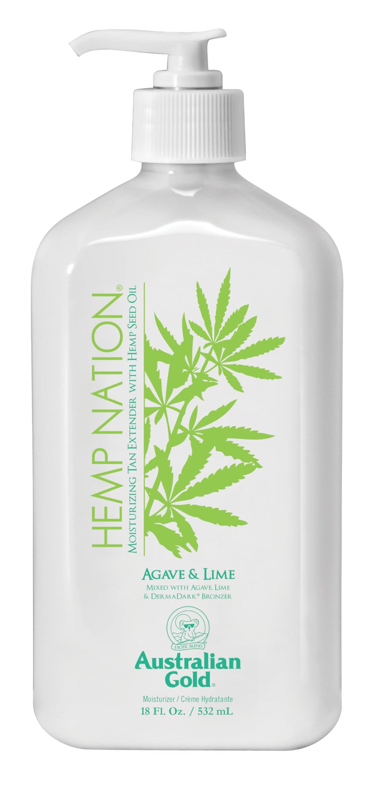 Australian Gold Hemp Nation Agave & Lime Tan Extender bottle for daily moisture and gradual glow
