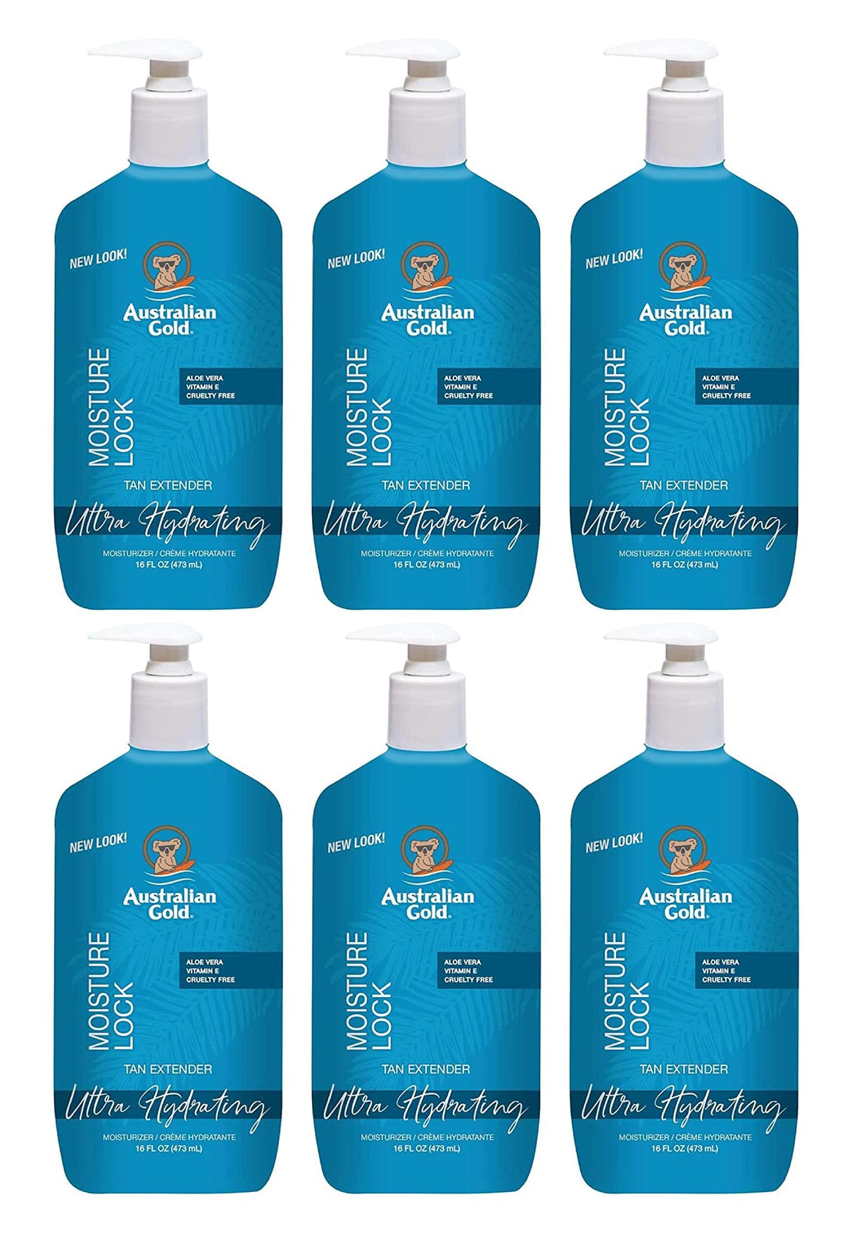 Australian Gold Moist Lock Tan Extender lotion application showing smooth daily use.