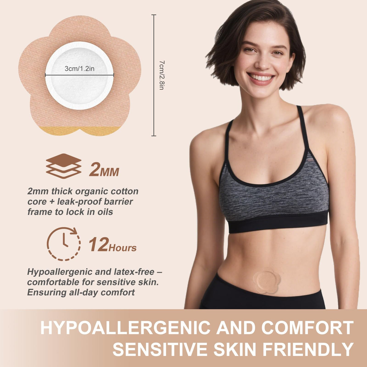 Autdor castor oil patches breathable fabric allows air circulation for comfort