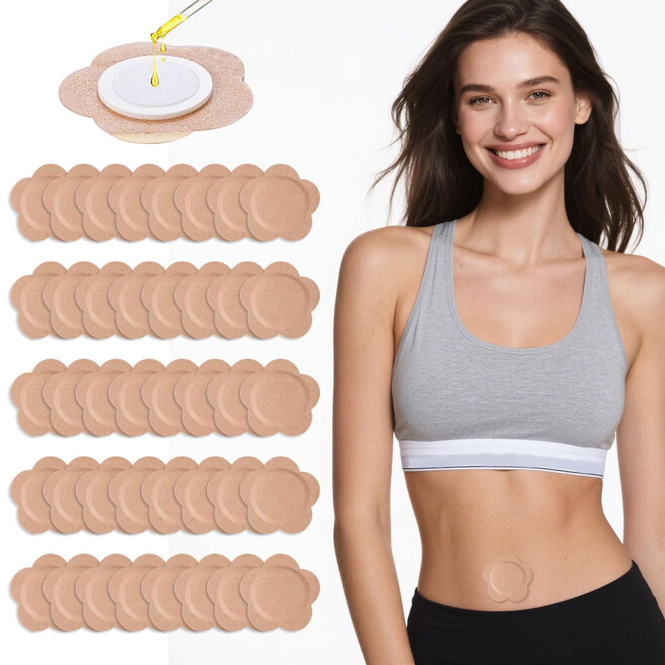 Autdor castor oil patches center cotton pad for targeted absorption on skin