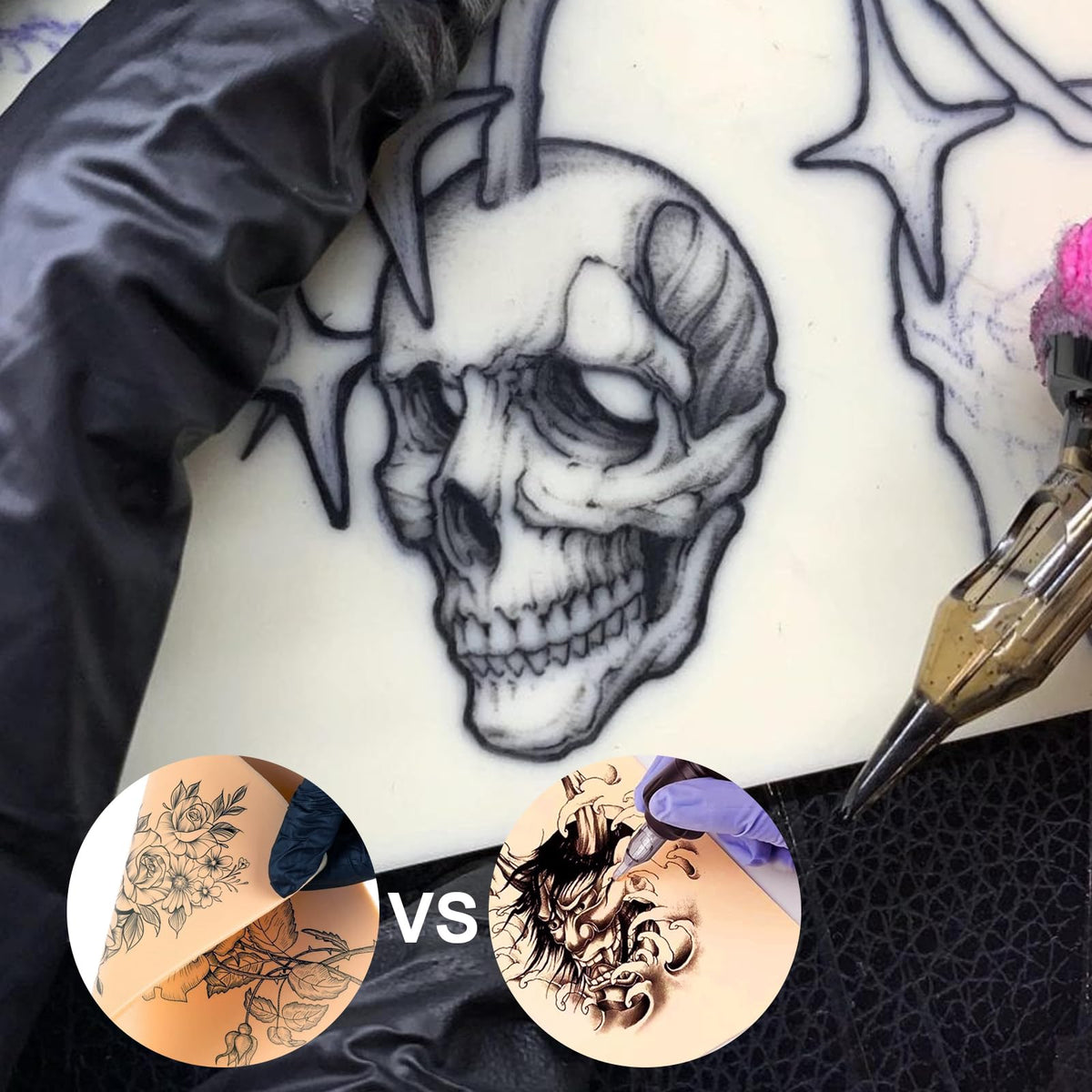Autdor silicone tattoo practice skin 0.04 inch thick for realistic feedback
