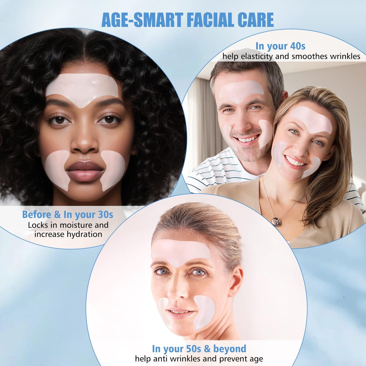 Auteek jelly wrinkle patches with cooling texture rest on skin