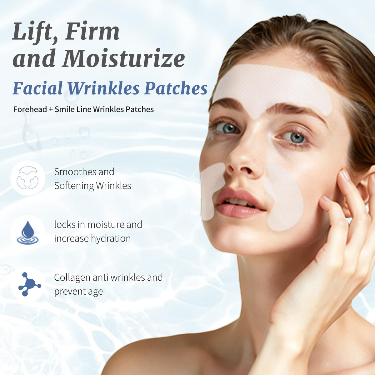 Auteek patches for forehead and smile lines, versatile on skin
