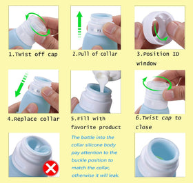 AUTENS switchable labels on caps help identify liquids at a glance.