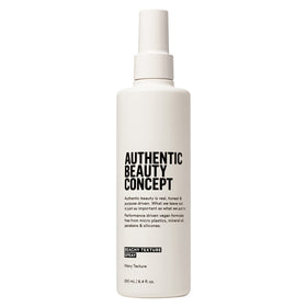 Authentic Beauty Concept Beachy Texture Spray bottle front showcases lightweight texture for tousled waves.