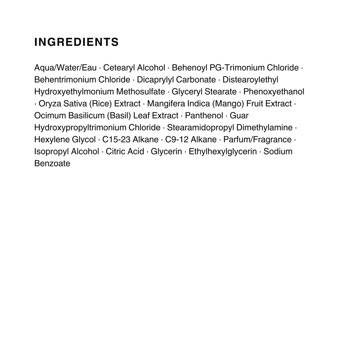 Hydrate Conditioner packaging highlighting vegan and clean formula