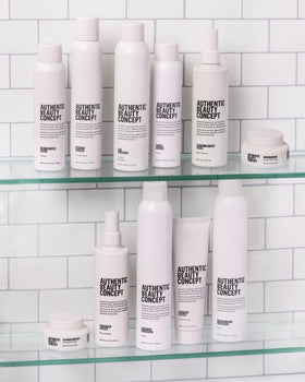 Authentic Beauty Concept vegan cruelty-free logo communicates ethical sourcing and clean beauty principles.