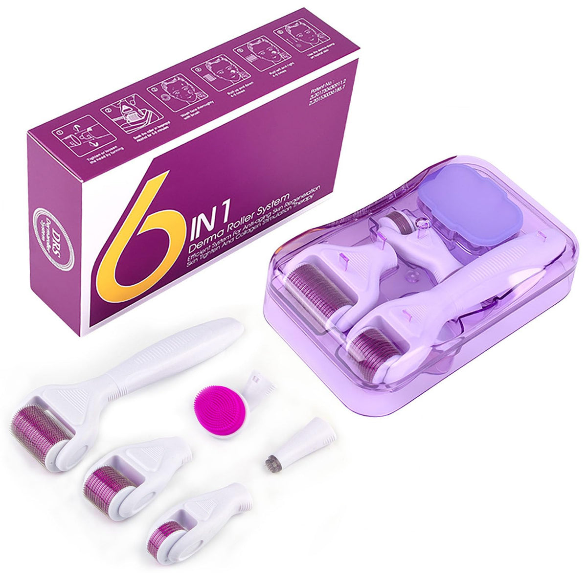 Autsmile derma roller 0.3mm held in hand for at-home skincare sessions