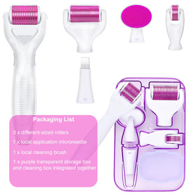 Autsmile face and body roller in action with skincare products