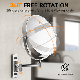 Auxmir extendable arm mirror lets you adjust angle for optimal viewing.