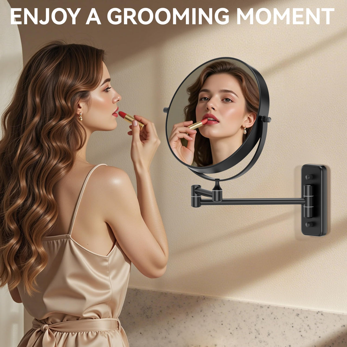 Auxmir gift-ready makeup mirror with sturdy build and warranty