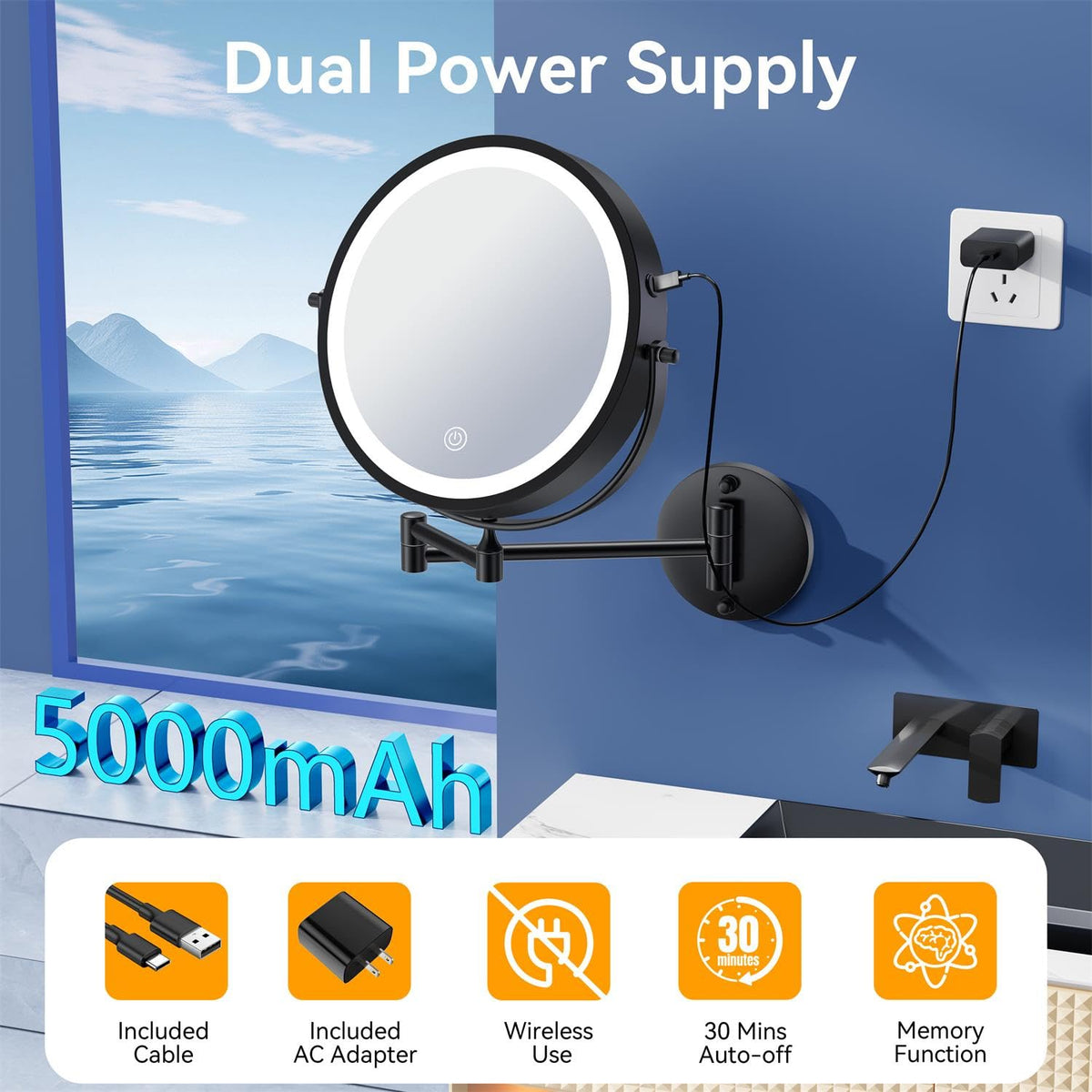 Auxmir LED lighting provides three colors and dimming for any task