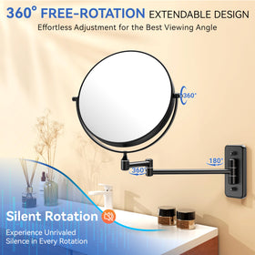 Auxmir stainless steel wall mirror close-up showing durable, distortion-free reflection