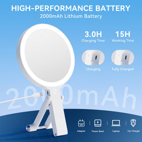 Auxmir travel makeup mirror adjustable brightness to fit your lighting needs.