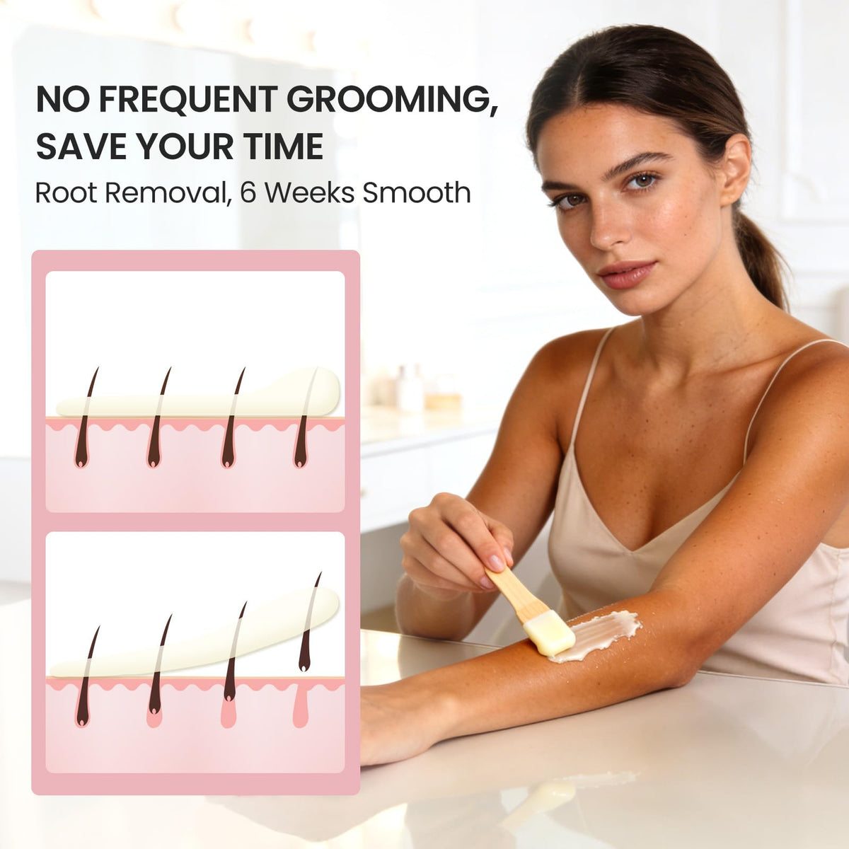 AUZEAL anti-scald design ensures safe waxing at home