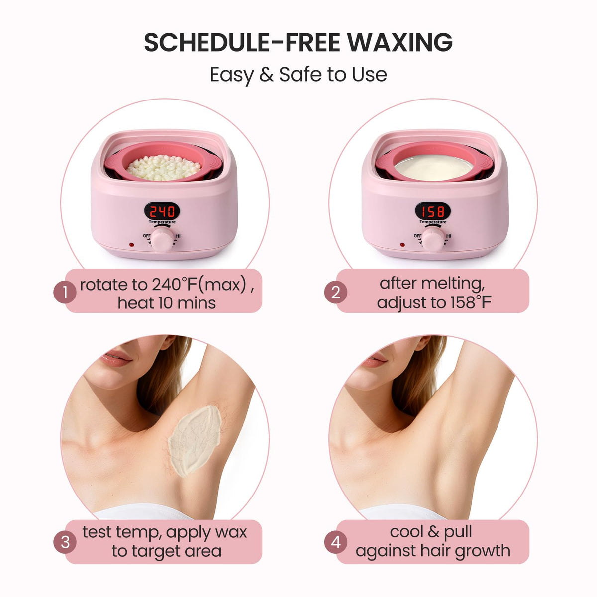AUZEAL precise temperature control supports consistent waxing results
