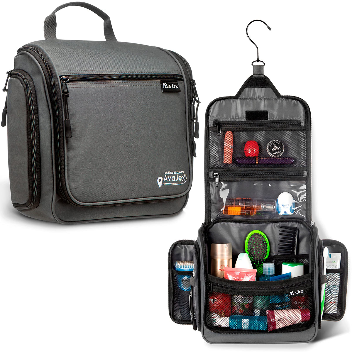 AvaJex travel toiletry bag carry-on size keeps your essentials organized.