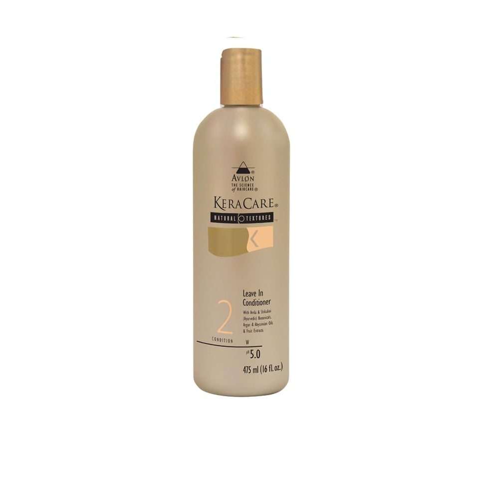 Avalon Avlon KeraCare Natural Textures Leave-In Conditioner bottle hydrates and detangles frizz-prone curls.