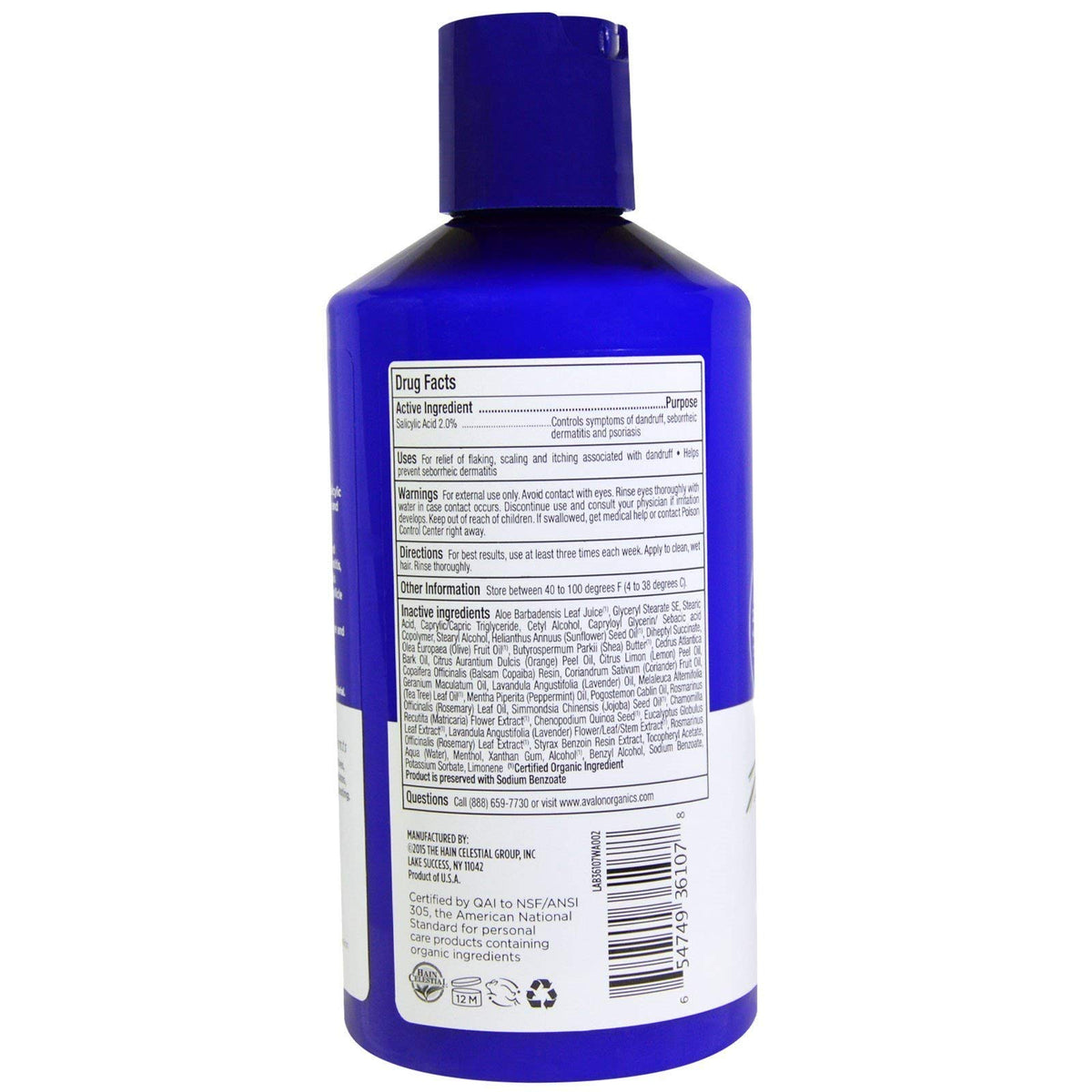 Avalon Organics bundle front view showing complete anti-dandruff duo