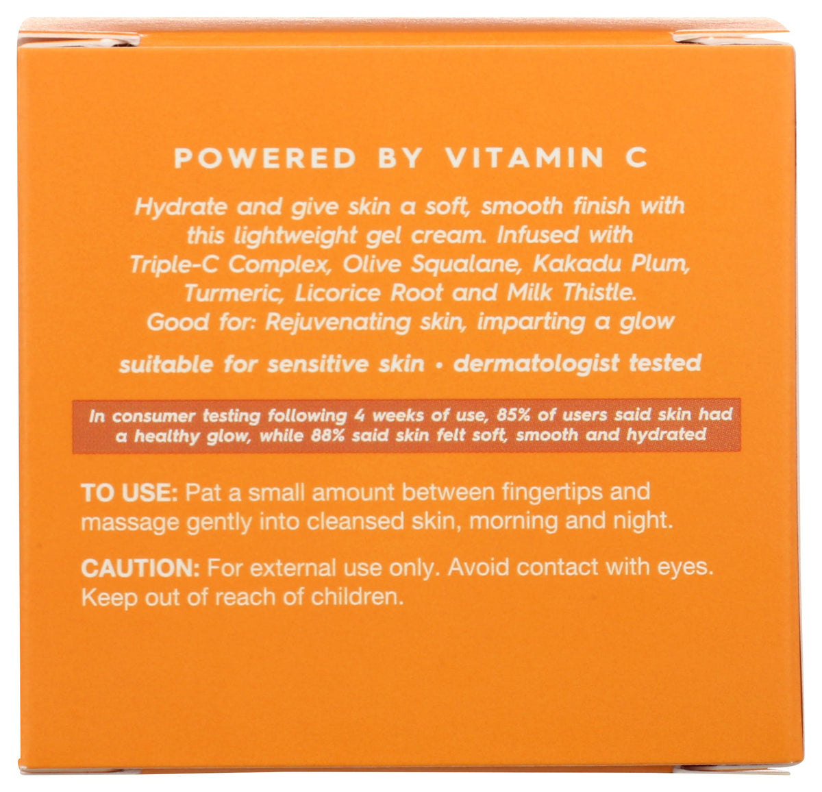 Close-up of Avalon Organics gel-cream texture showing non-greasy finish